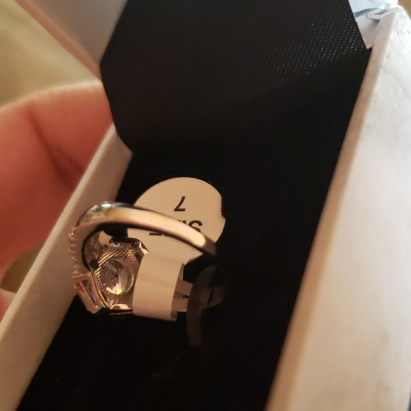 Ring 18kt white gold plated brass size 7 - Picture 10 of 14